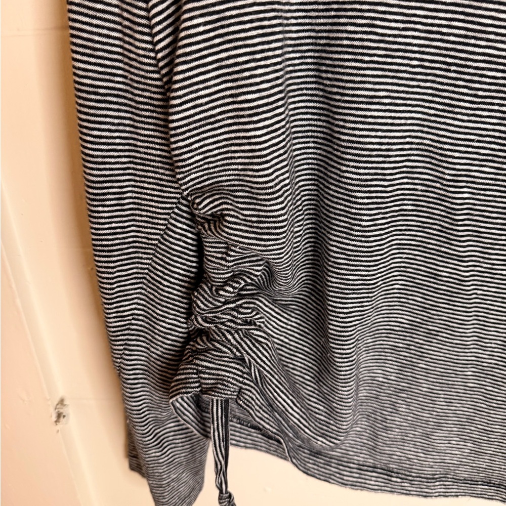 All Saints Monochrome Striped Knit Long-sleeved Tee - Picture 5 of 6
